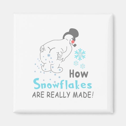 Aimant Drôle de neige Comment les flocons de neige sont v (Devant)