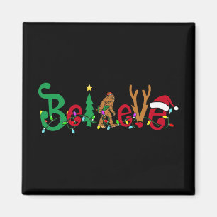 Aimant Drôle de Noël Xmas Bigfoot Croit Sasquatch En 