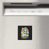 Aimant Drôle de Pâques Bouledogue français Easterfrenchie (In Situ (Lave-vaisselle))