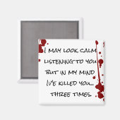 Aimant Drôle De Parler De Gens Agaçants (Recto/Verso)