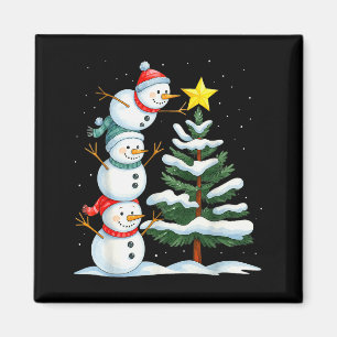 Aimant Drôle de Père Noël Bonhomme de Neige Décoration Ar