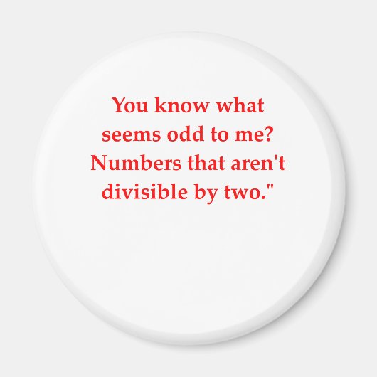 Aimant drôle de plaisanterie mathématique (Devant)