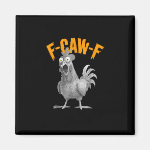Aimant Drôle de poulet F-Caw-F F-Caw-F Rétro Classique