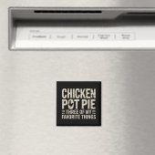 Aimant Drole de poulet Pot Pie Humour Nourriture rétro Sa (In Situ (Lave-vaisselle))