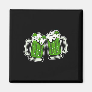 Aimant Drôle de Saint-Patrick Boire Shamrock irlandais Ve