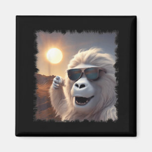 Aimant Drôle de selfie lunettes de soleil Yeti éclipse so