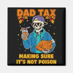 Aimant Drôle de Thanksgiving Papa Taxe Squelette Dinde Jo