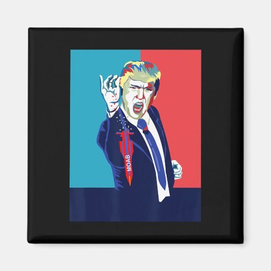 Aimant Drôle de Trump Moab  (Devant)