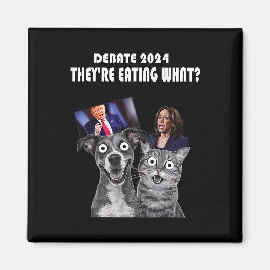 Aimant Drôle Débat Élection 2024 Animaux de compagnie Chi (Devant)