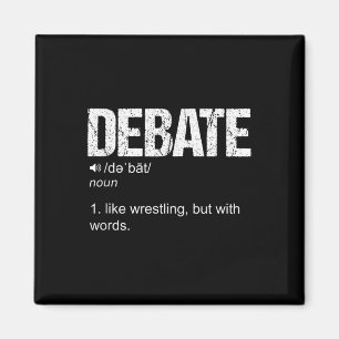 Aimant Drôle Débat Équipe Discussion Discours Guerre De P