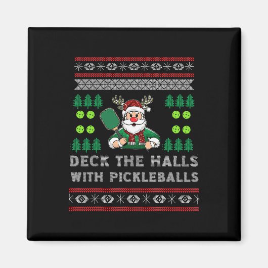 Aimant Drôle Deck Les Halls Mal Sweater Pickle (Devant)