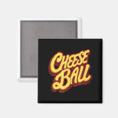 Aimant Drôle déclaration fromage ball graphique costume (Recto/Verso)