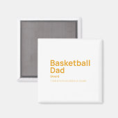 Aimant Drôle définition papa de basket-ball (Recto/Verso)