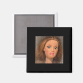 Aimant Drôle dégoûtant poupée visage mème _1 (Recto/Verso)