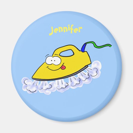 Aimant Drôle dessin animé linge de fer (Devant)