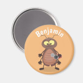 Aimant Drôle dessin d'insecte du cafard (Recto/Verso)