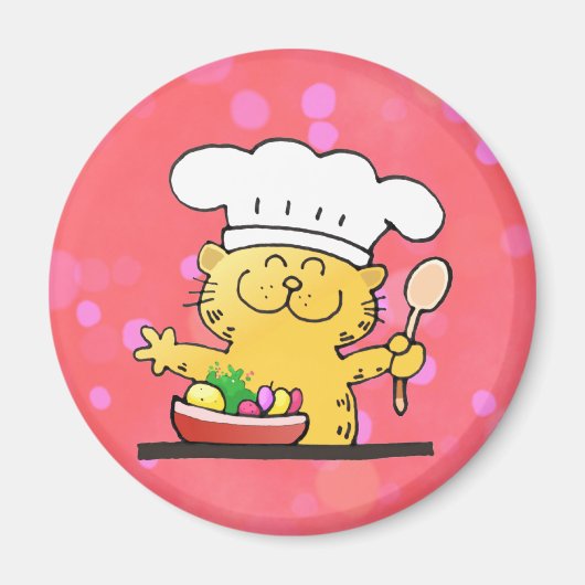 Aimant Drôle dessin | Funny Kitty Chef (Devant)