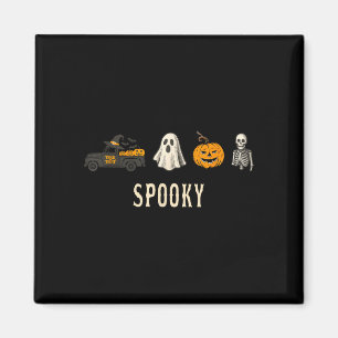 Aimant Drôle d'Halloween effrayant mignon camion fantôme