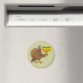 Aimant Drôle dinde Thanksgiving (In Situ (Lave-vaisselle))