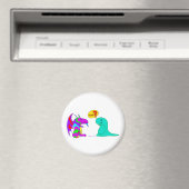 Aimant Drôle Dinos Dinos Cute Dinosaur Dragon Rawr ? (In Situ (Lave-vaisselle))