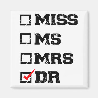 Aimant Drôle Docteur Docteur, Mlle Mme Mme Dr Gift