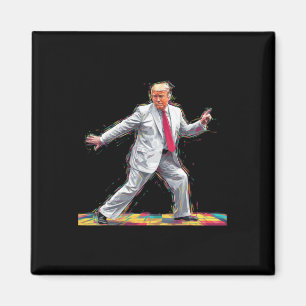 Aimant Drôle Donald Trump Disco Dancing 60s les années 70