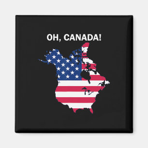 Aimant Drôle Donald Trump Oh Canada Drapeau américain amé