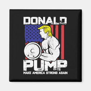 Aimant Drôle Donald Trump Weight Lifout Gym