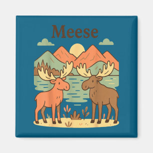 Aimant Drôle d'orignal meese mignon nature faune animal e