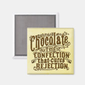 Aimant Drôle Écrivain de chocolat cure de rejet (Recto/Verso)