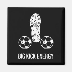 Aimant Drôle énergique de gros coup de pied de football r