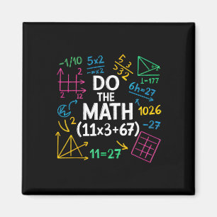 Aimant Drôle équation mathématique 67 100 jours d'école 1