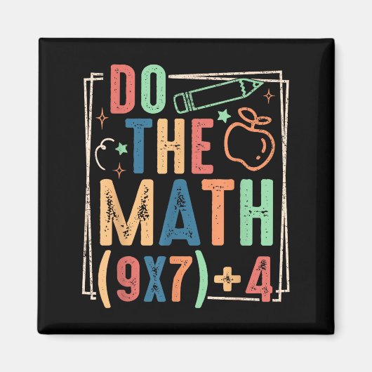 Aimant Drôle Fais Le Calcul 67 Mème Six Sept Garçon Fille (Devant)