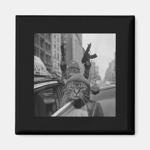 Aimant Drôle Gangster Chat Thug Mème Street Lover Chats