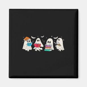 Aimant Drôle Ghost Livre Lecture Halloween Livres Lover T