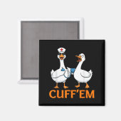 Aimant Drôle Goose Cuff'em Nurse Graphic Tee Hommes FEMME (Recto/Verso)