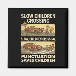Aimant Drôle Grammaire Ponctuation Sauve Enfants Anglais 