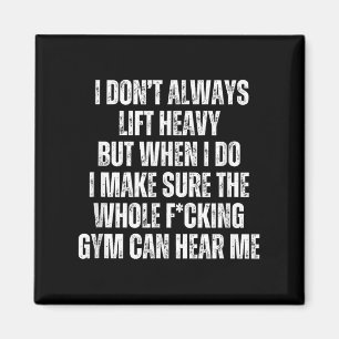 Aimant Drôle Gym Top Loud Lifter Citation - Je ne Li pas