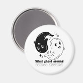 Aimant Drôle Halloween Boo Ce Fantôme Arrive Autour (Recto/Verso)