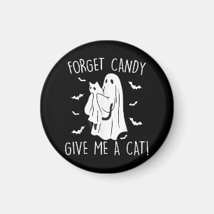 Aimant Drôle Halloween Cat Ghost Oublier Candy Donner Moi
