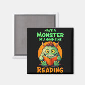 Aimant Drôle Halloween Enseignant Bibliothécaire Monstre (Recto/Verso)