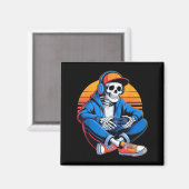 Aimant Drôle Halloween garçons Hommes Enfants Squelette V (Recto/Verso)