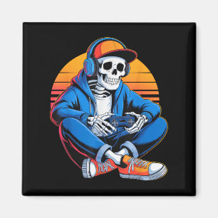 Aimant Drôle Halloween garçons Hommes Enfants Squelette V