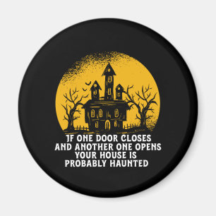 Aimant Drôle Halloween Haunted House Citation Inspiratio