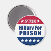 Aimant Drôle | Hillary Pour PRISON | Election 2016 (Recto/Verso)