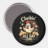 Aimant Drôle Humour de poulet Rustique ferme (Recto/Verso)