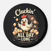 Aimant Drôle Humour de poulet Rustique ferme (Devant)
