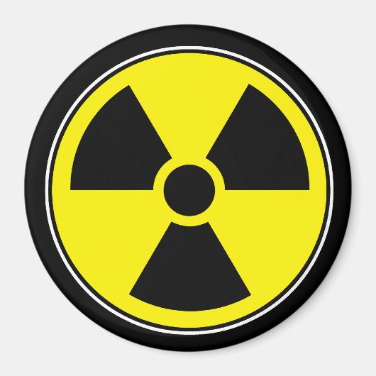 Aimant Drôle Humour Radioactif (Devant)