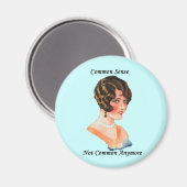 Aimant Drôle Humour Rétro Femme Commun Sens Plaisanter (Recto/Verso)
