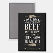 Aimant Drôle Humour unique avec des paroles de boeuf (Recto/Verso)